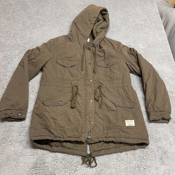 Converse Jackets & Blazers - Converse Jacket Womens XL Green/ Brown Full Zip Hoodie